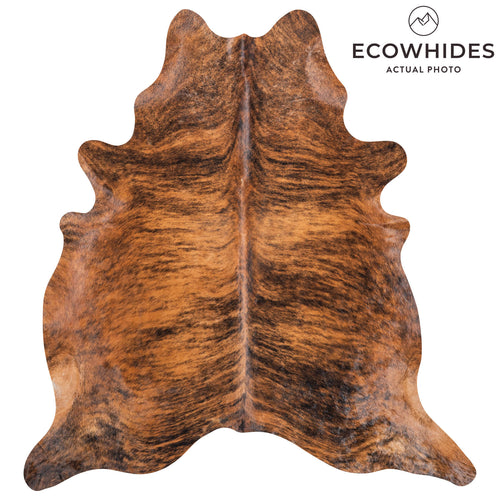 Brazilian Brindle Cowhide Rug Size 7'1" L x 6'8" W 8535