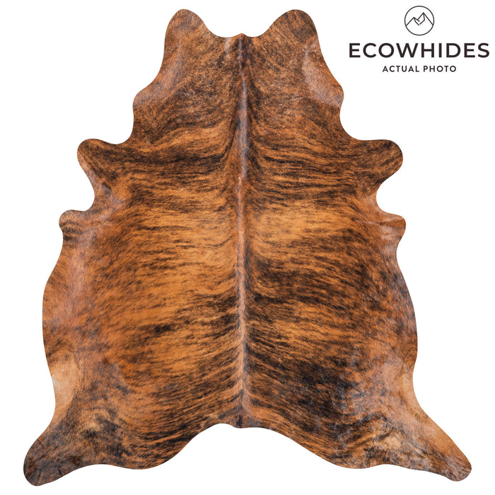 Brazilian Brindle Cowhide Rug Size 7'1" L x 6'8" W 8535