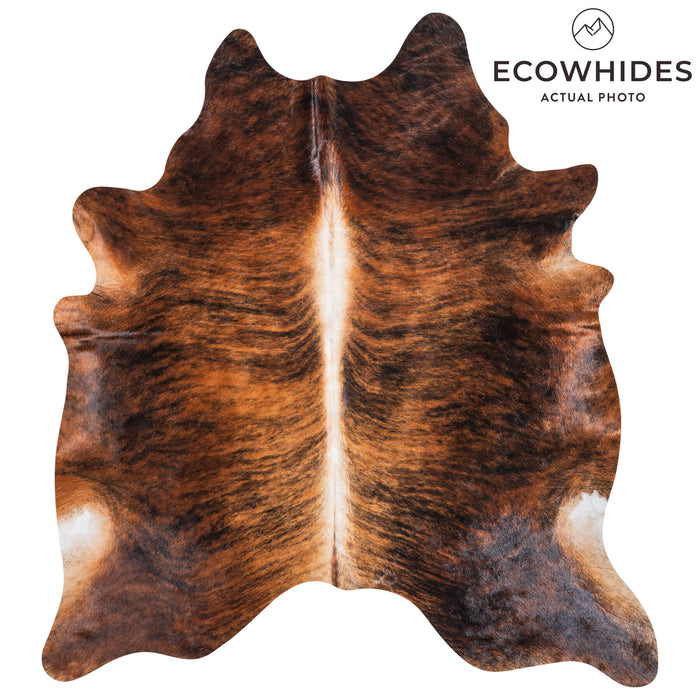 Brazilian Brindle Cowhide Rug Size 6'11" L x 6'4" W 8537