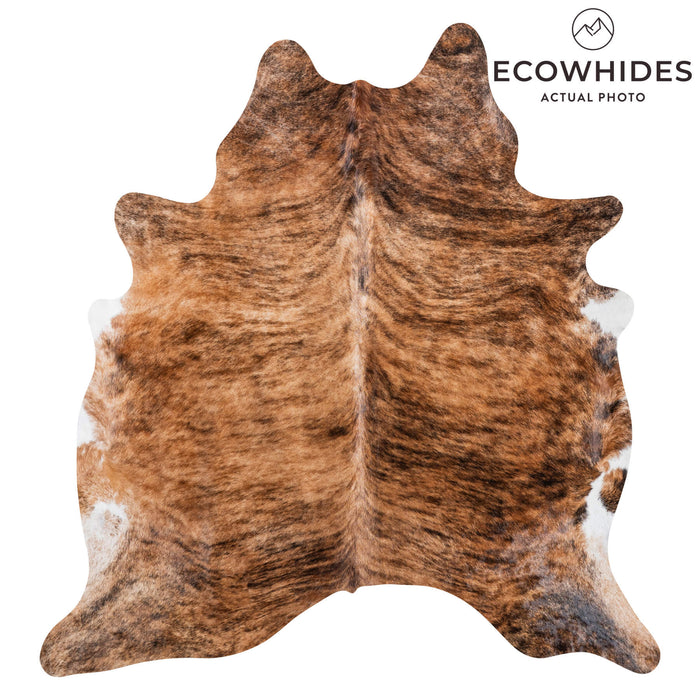Brazilian Brindle Cowhide Rug Size 7'3" L x 6'10" W 8542