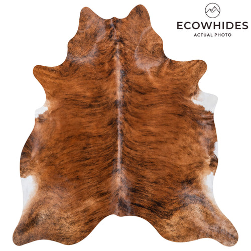 Brazilian Brindle Cowhide Rug Size 6'10" L x 6'4" W 8549