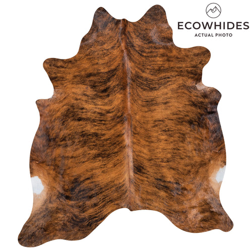 Brazilian Brindle Cowhide Rug Size 7'2" L x 6'4" W 8552