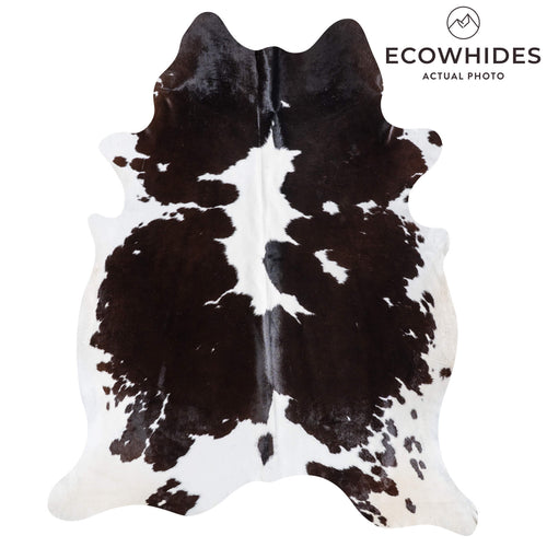 Brazilian Black and White Cowhide Rug Size 8'2" L x 7'0" W 8556