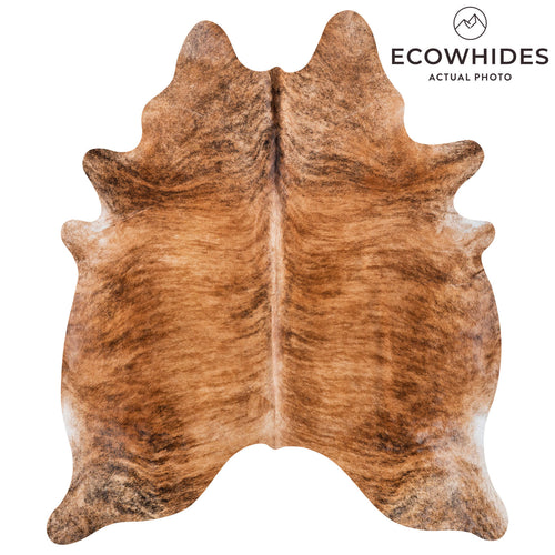 Brazilian Brindle Cowhide Rug Size 7'8" L x 6'2" W 8557