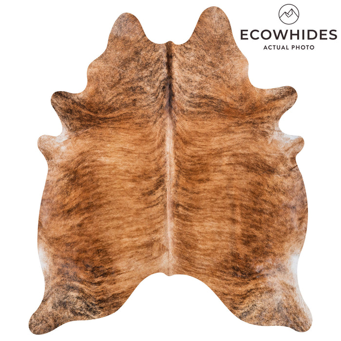Brazilian Brindle Cowhide Rug Size 7'8" L x 6'2" W 8557