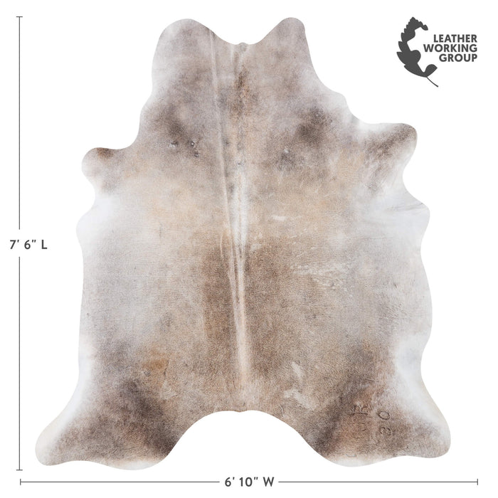Brazilian Grey Palomino Cowhide Rug Size 7'6" L x 6'10" W 8562