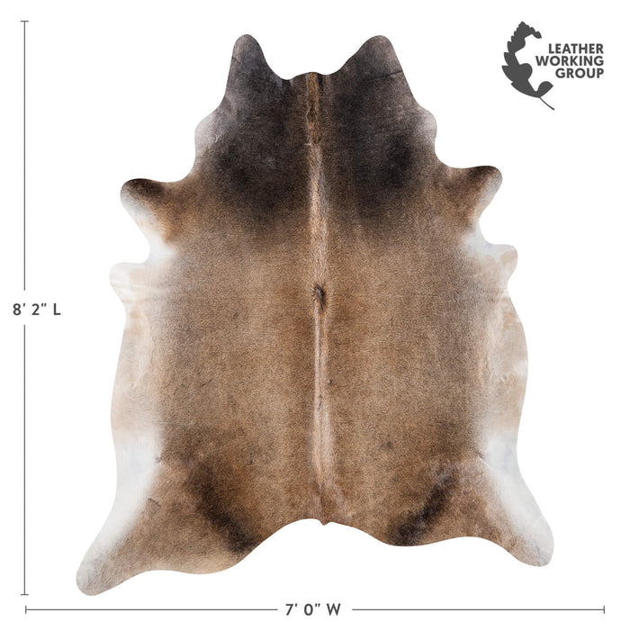 Brazilian Grey Palomino Cowhide Rug Size 8'2" L x 7'0" W 8567