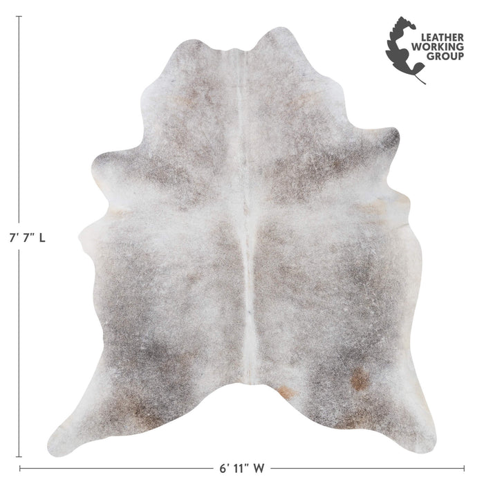 Brazilian Grey Cowhide Rug Size 7'7" L x 6'11" W 8579