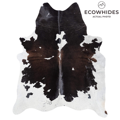 Brazilian Black and White Cowhide Rug Size 7'8" L x 6'4" W 8583
