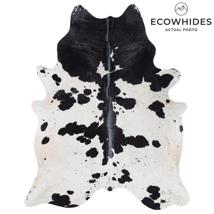Brazilian Black and White Cowhide Rug Size 7'9" L x 6'3" W 8588