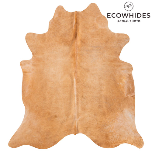 Brazilian Beige Cowhide Rug Size 7'6" L x 6'10" W 8589