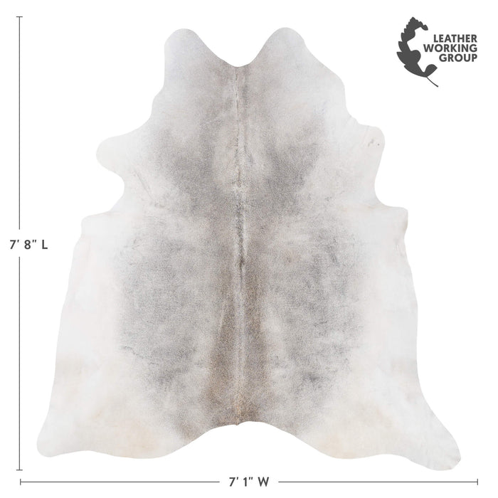Brazilian Grey Cowhide Rug Size 7'8" L x 7'1" W 8591