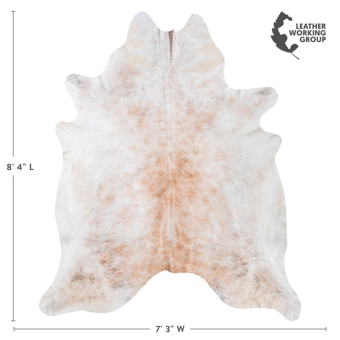 Brazilian Grey Palomino Cowhide Rug Size 8'4" L x 7'3" W 8598