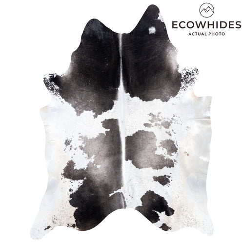 Brazilian Black and White Cowhide Rug Size 8'7" L x 6'6" W 8607
