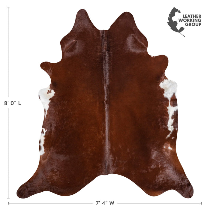 Brazilian Brown Cowhide Rug Size 8'0" L x 7'4" W 8608