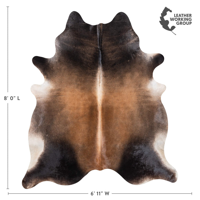 Brazilian Mahogany Cowhide Rug Size 8'0" L x 6'11" W 8621