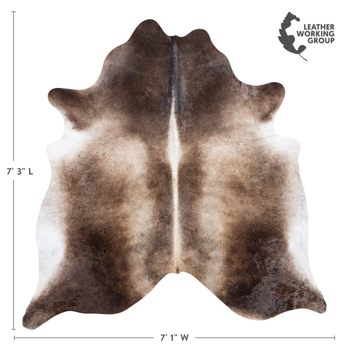 Brazilian Mahogany Cowhide Rug Size 7'3" L x 7'1" W 8626