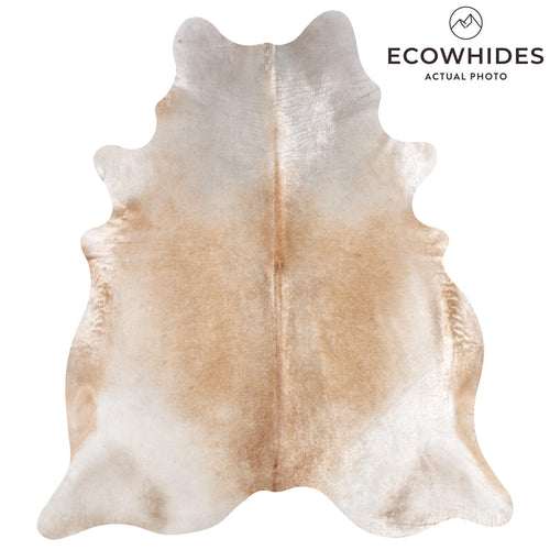 Brazilian Beige Cowhide Rug Size 7'8" L x 6'10" W 8645