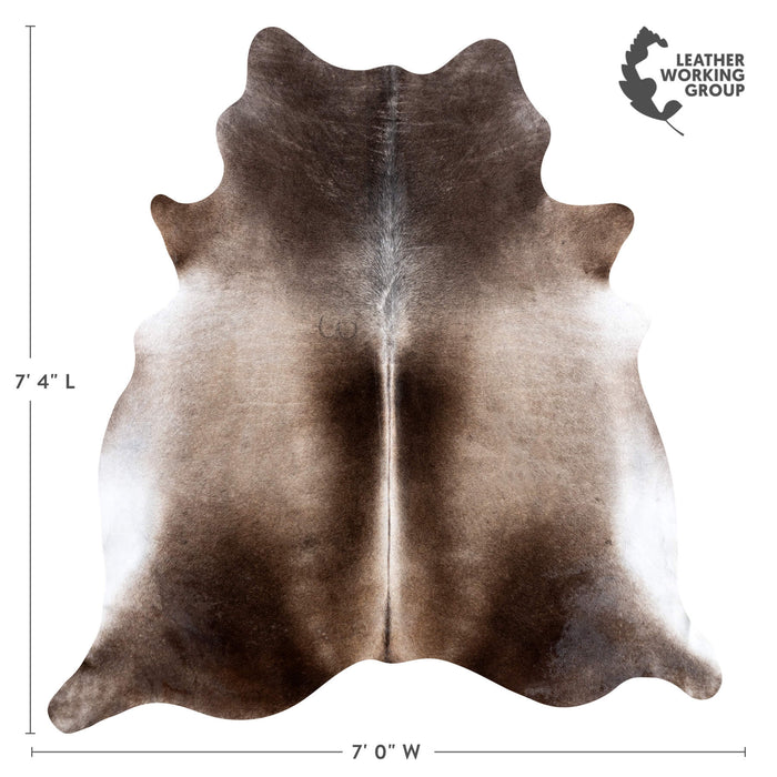 Brazilian Mahogany Cowhide Rug Size 7'4" L x 7'0" W 8652