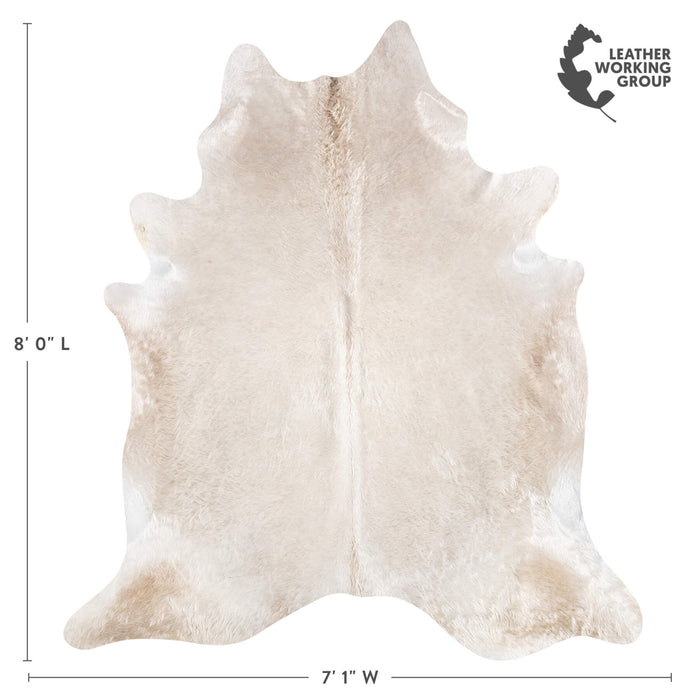 Brazilian Champagne Cowhide Rug Size 8'0" L x 7'1" W 8694