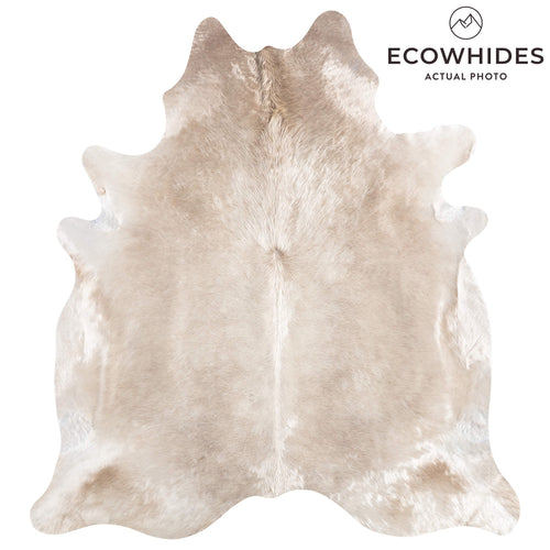 Brazilian Champagne Cowhide Rug Size 7'8" L x 6'11" W 8696