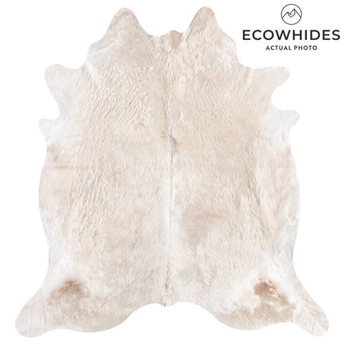 Brazilian Champagne Cowhide Rug Size 7'7" L x 7'1" W 8697