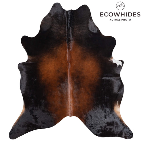 Brazilian Mahogany Cowhide Rug Size 7'5" L x 6'6" W 8745