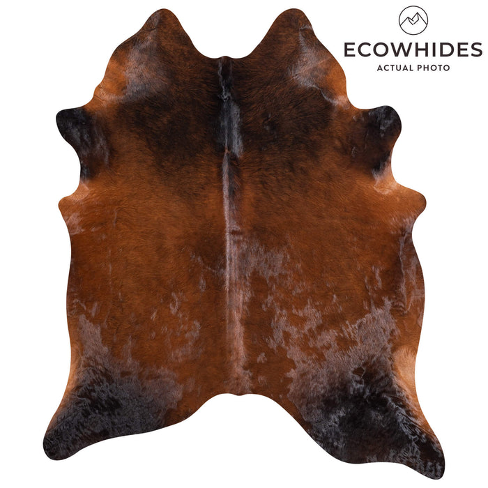 Brazilian Mahogany Cowhide Rug Size 7'3" L x 6'1" W 8746