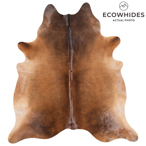 Brazilian Mahogany Cowhide Rug Size 7'3" L x 6'8" W 8749