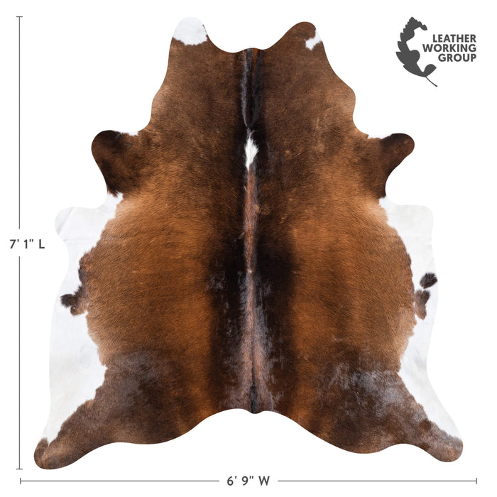 Brazilian Mahogany Cowhide Rug Size 7'1" L x 6'9" W 8750