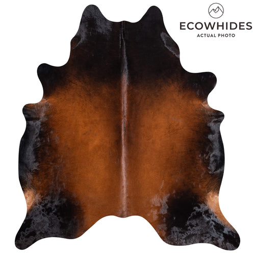 Brazilian Mahogany Cowhide Rug Size 6'11" L x 6'4" W 8753