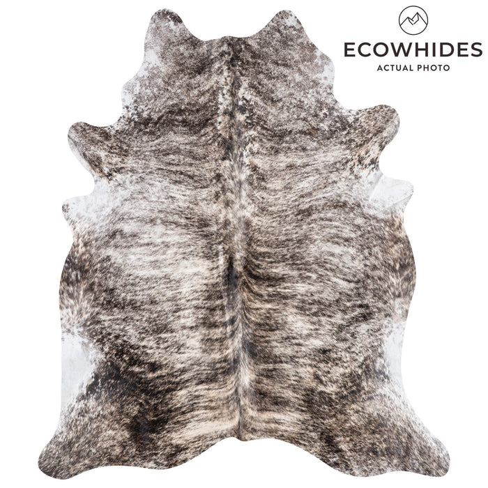 Brazilian Light Grey Brindle Cowhide Rug Size 8'0" L x 6'11" W 8768