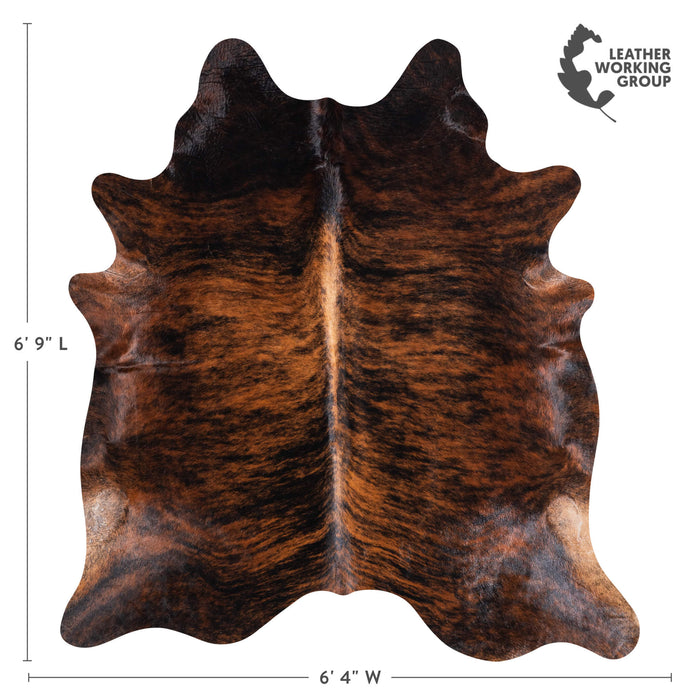 Brazilian Brindle Cowhide Rug Size 6'9" L x 6'4" W 8790