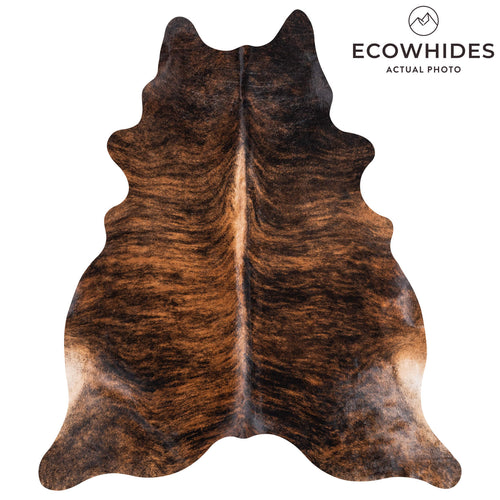 Brazilian Brindle Cowhide Rug Size 8'0" L x 6'10" W 8797