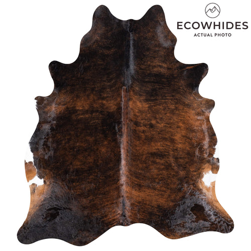 Brazilian Brindle Cowhide Rug Size 7'6" L x 6'8" W 8798