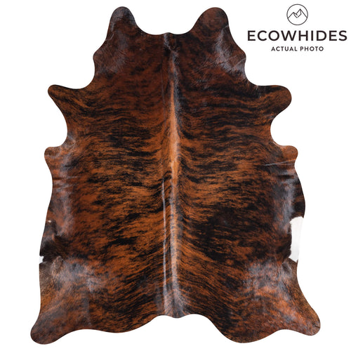 Brazilian Brindle Cowhide Rug Size 7'2" L x 6'2" W 8799