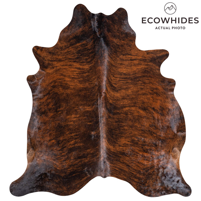 Brazilian Brindle Cowhide Rug Size 6'10" L x 6'5" W 8804