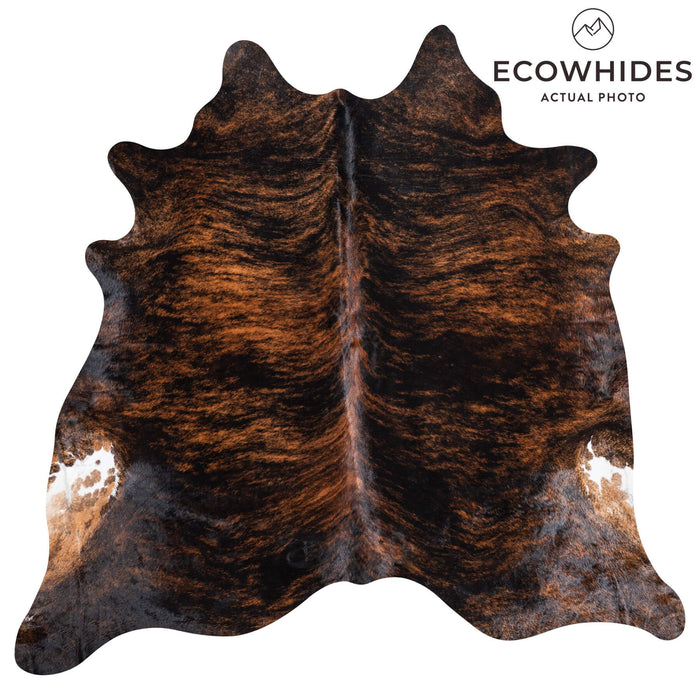 Brazilian Brindle Cowhide Rug Size 7'5" L x 7'8" W 8811