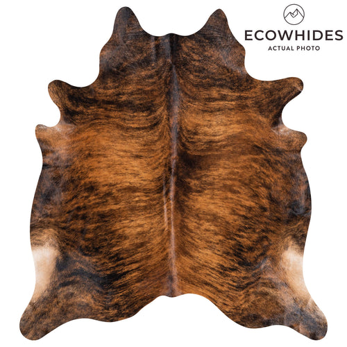 Brazilian Brindle Cowhide Rug Size 7'11" L x 7'2" W 8814