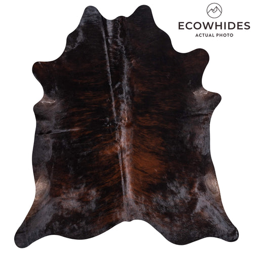 Brazilian Dark Brindle Cowhide Rug Size 8'0" L x 7'3" W 8816