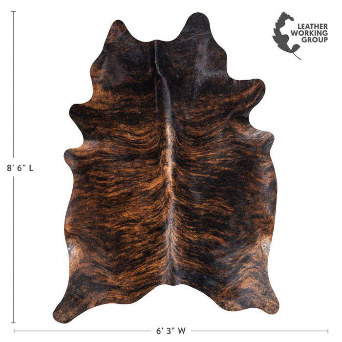 Brazilian Brindle Cowhide Rug Size 8'6" L x 6'3" W 8820