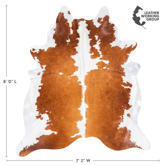 Brazilian Hereford Cowhide Rug Size 8'0" L x 7'2" W 8832