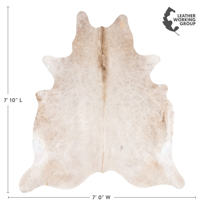 Brazilian Champagne Cowhide Rug Size 7'10" L x 7'0" W 8855