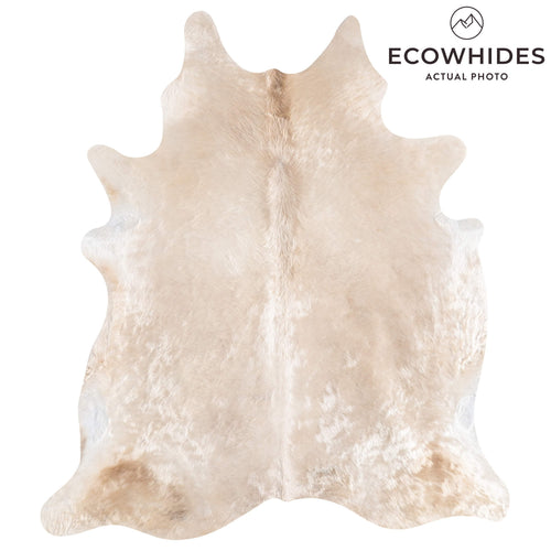 Brazilian Champagne Cowhide Rug Size 7'1" L x 6'3" W 8858