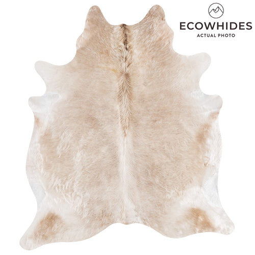 Brazilian Champagne Cowhide Rug Size 7'0" L x 6'2" W 8859
