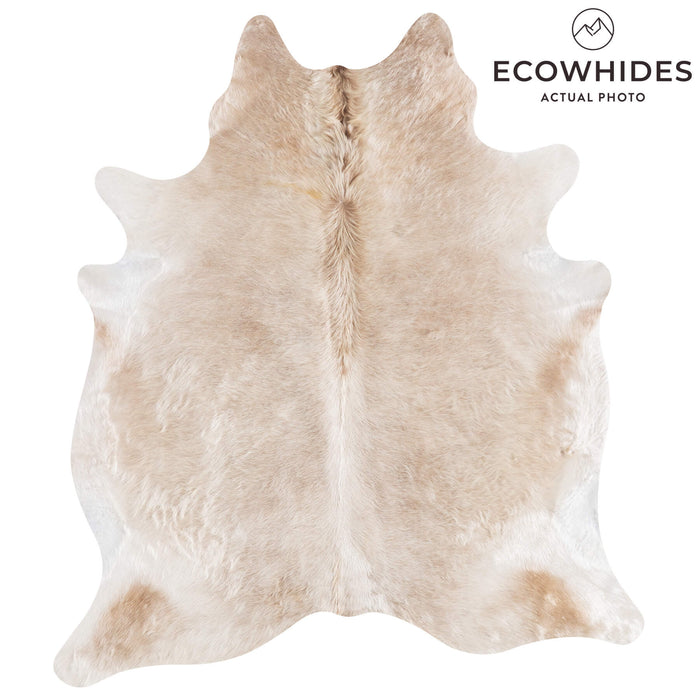 Brazilian Champagne Cowhide Rug Size 7'0" L x 6'2" W 8859