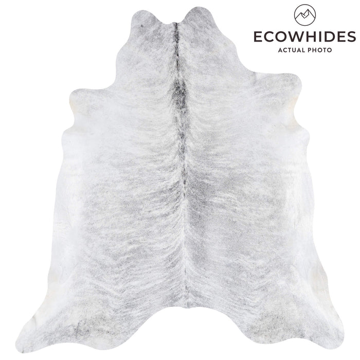 Brazilian Light Grey Brindle Cowhide Rug Size 7'6" L x 7'0" W 8874