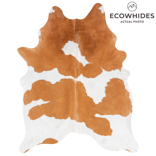 Brazilian Brown and White Cowhide Rug Size 8'5" L x 6'8" W 8882