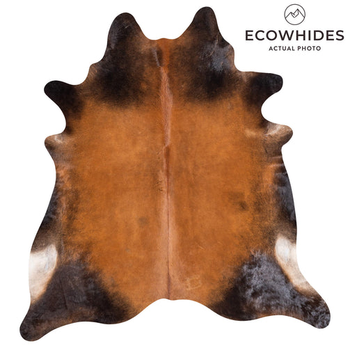 Brazilian Mahogany Cowhide Rug Size 8'4" L x 7'9" W 8895