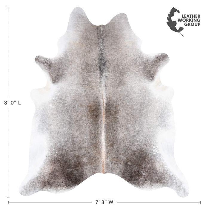 Brazilian Grey Cowhide Rug Size 8'0" L x 7'3" W 8899